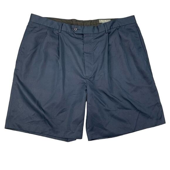 Daniel Cremieux Shorts Mens 42 Navy Signature Collection Flat Front Dress Golf - Picture 1 of 10